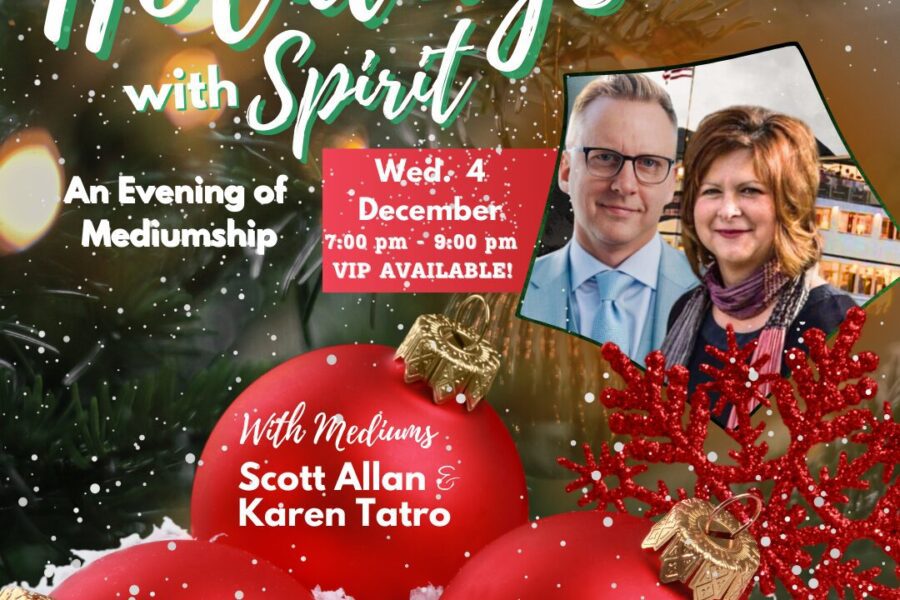 Holidays With Spirit – An Evening Of Mediumship – Fitchburg, MA – 12/4/2024 at 7 PM