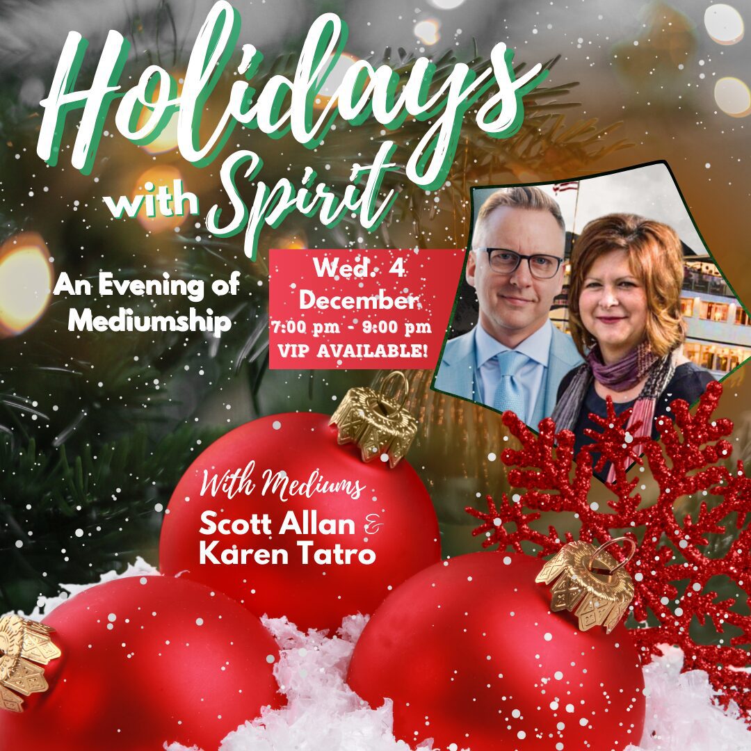 Holidays With Spirit – An Evening Of Mediumship – Fitchburg, MA – 12/4/2024 at 7 PM