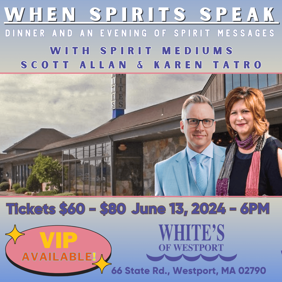 Dinner & An Evening Of Mediumship  – Whites Of Westport  6/13/2024 at 6:00 PM